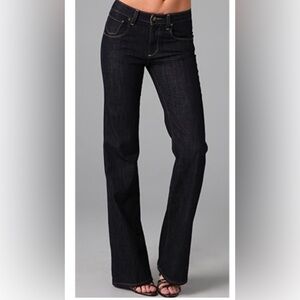 Paige Roxley high rise wide leg dark denim jeans - size 28